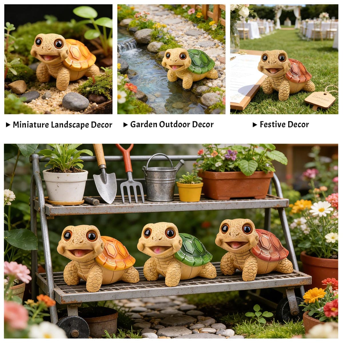 BIINEEST Green Turtle Outdoor Statues thumbnail 3