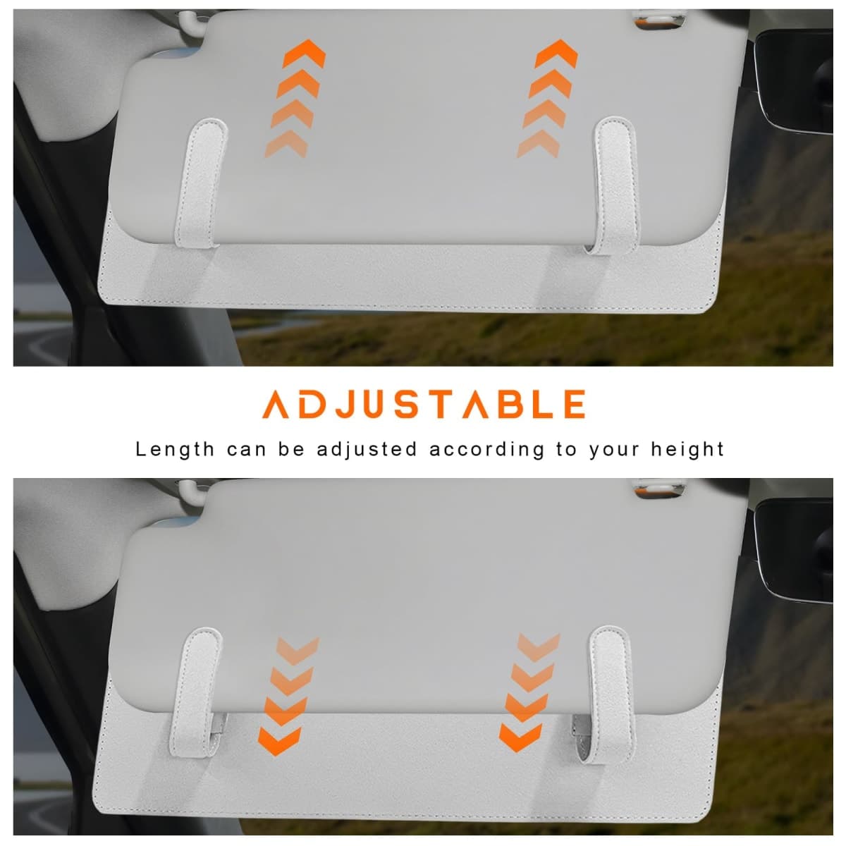 NYTKL 2 PCS Sun Visor Extender for Car, Anti-Glare Sunvisor Extension Shade Attachment for Safe Driving, Clip-On Sun Blocker Sunshade Extender Protect Driver Passenger from UV Rays (Gray) thumbnail 5