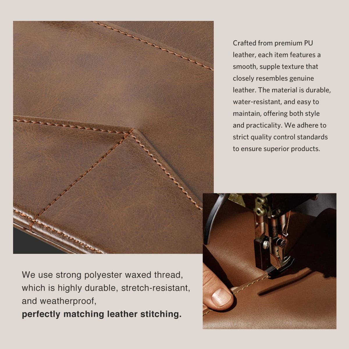 CoBak Premium PU Leather Case for 10.3" Remarkable 2 Tablet (2020) - Folder Design, Slim Hard Shell with Pen Holder, Brown Leather thumbnail 5