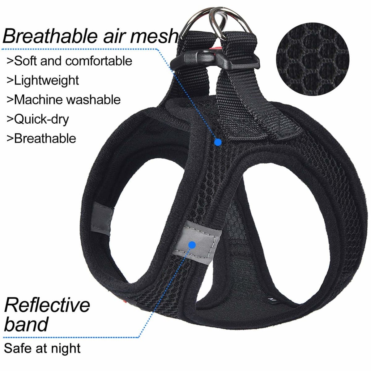 matilor 2 Packs Dog Harness Step-in Breathable Puppy Cat Dog Vest Harnesses for Small Medium Dogs thumbnail 2