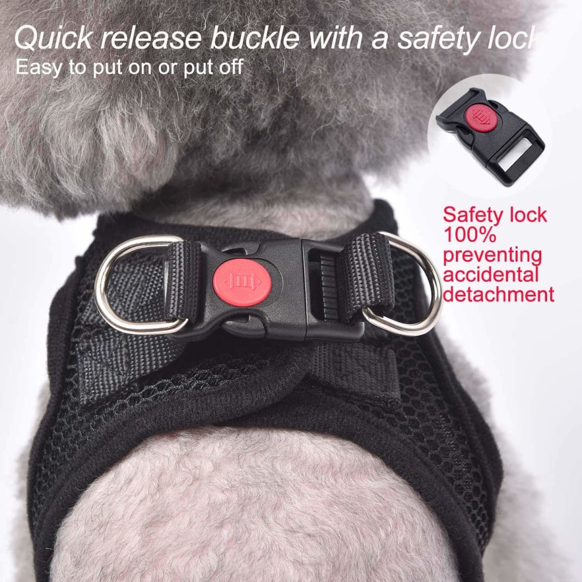matilor 2 Packs Dog Harness Step-in Breathable Puppy Cat Dog Vest Harnesses for Small Medium Dogs thumbnail 4