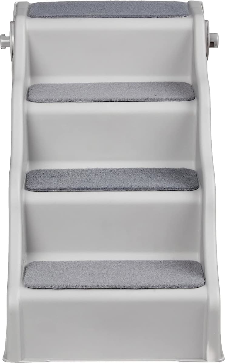 Amazon Basics Foldable Non-Slip Steps for Dogs and Cats, Grey, 37cm W x 58cm D x 49.5cm H thumbnail 3