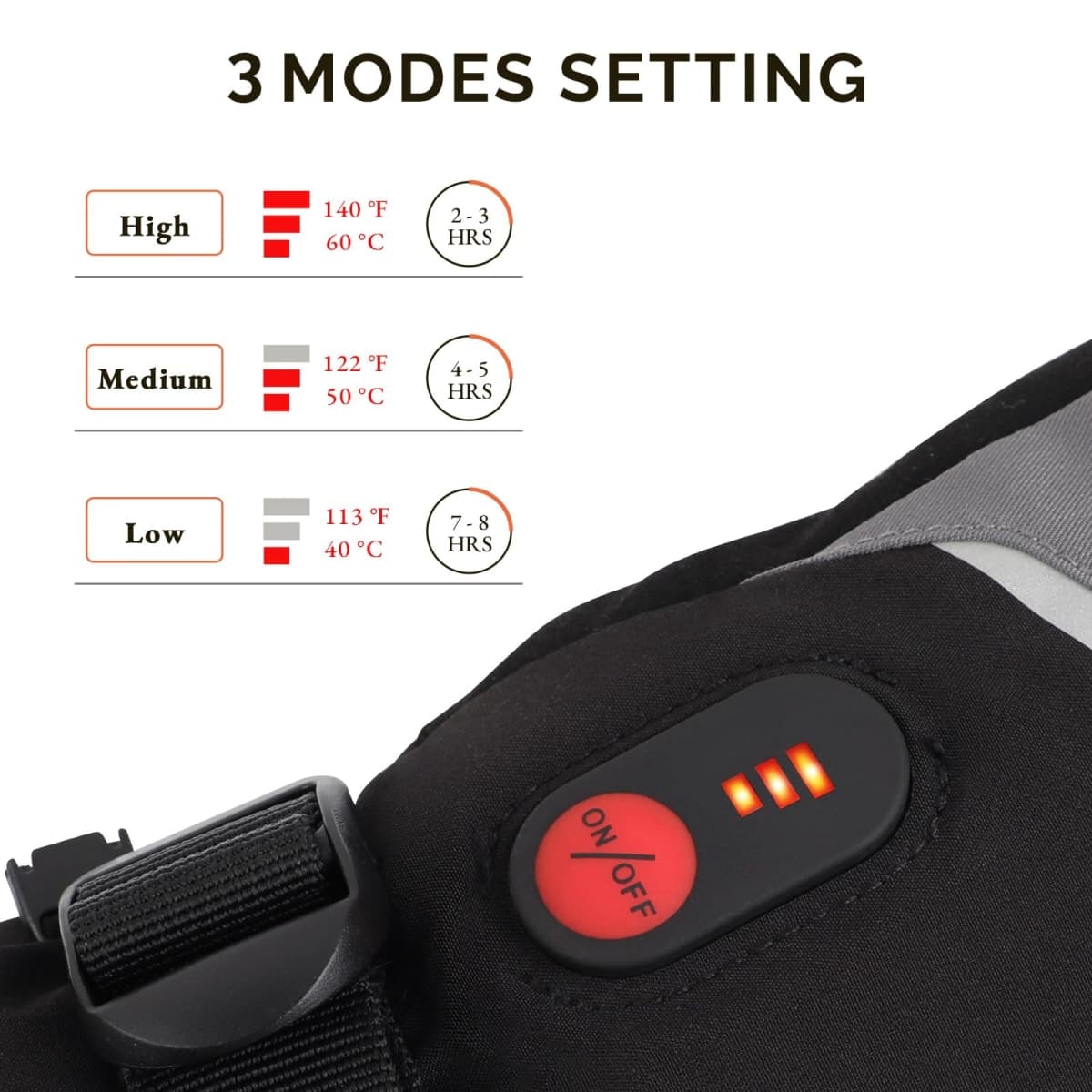 Heated Gloves for Men Women, SAVIOR HEAT Electric Battery Powered Ski Gloves, Rechargeable Ski Motorcycle Freezer Work for Winter Outdoors thumbnail 2