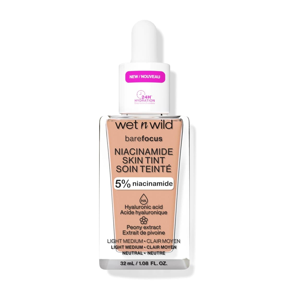 wet n wild Bare Focus Skin Tint, 5% Niacinamide Enriched, Buildable Sheer Lightweight Coverage, Natural Radiant Finish, Hyaluronic & Vitamin Hydration Boost, Cruelty-Free & Vegan-Light Medium Sand thumbnail 2