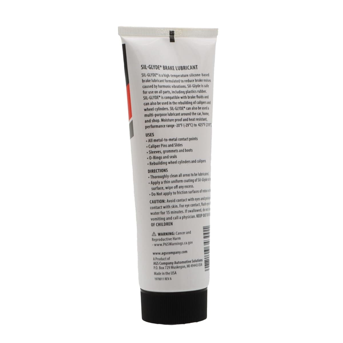 AGS SIL-Glyde 4 oz Tube Silicone Based Brake Assembly Lubricant for Eliminating Disc Brake Squeal - Moisture Proof, Heat Resistant, Rust and Corrosion Protector thumbnail 3