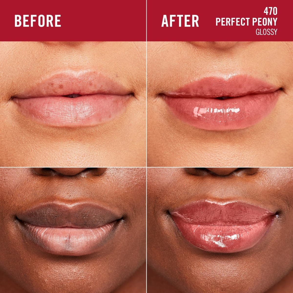 Rimmel London Stay Glossy, 470 Perfect Peony, Lip Gloss, Non-Sticky, Color and Shine, Up To 6-Hour Wear, Precise Applicator, 0.18oz thumbnail 4
