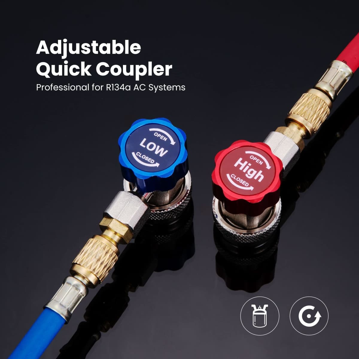 VIVOHOME Refrigerant Quick Coupler Adapter thumbnail 2