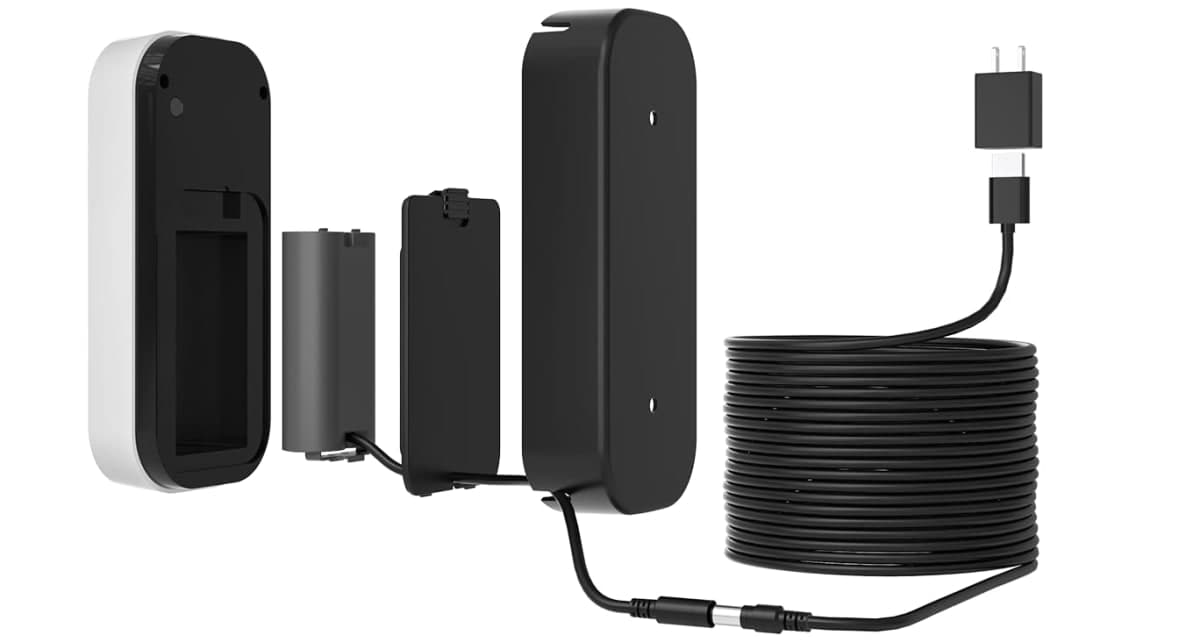 26ft Wired Power Adapter Kit for myQ Smart Garage Video Keypad - Uninterrupted Power Supply Design with 6100mAh Backup Battery and Mounting Bracket — image 1