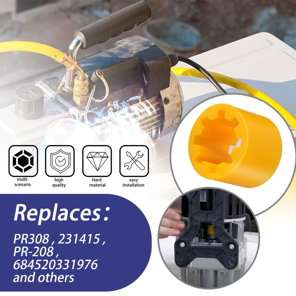 XTPTFABS PR308 / PR-308 Vacuum Pump Coupler Sleeve Pump Sleeve Compatible with PR208 / PR-208 Flexible Coupler(Replace#684520331976) thumbnail 5