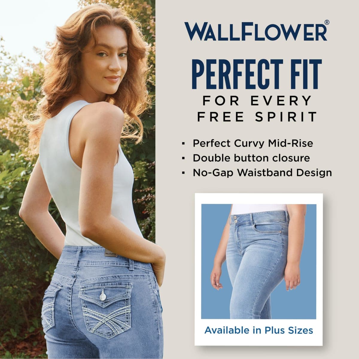 WallFlower Luscious Curvy Bootcut Jeans for Women Mid-Rise Insta Stretch Denim in Petite, Midsize, Plus Size, Juniors Jeans, Betsy Pure, 13 Long thumbnail 5