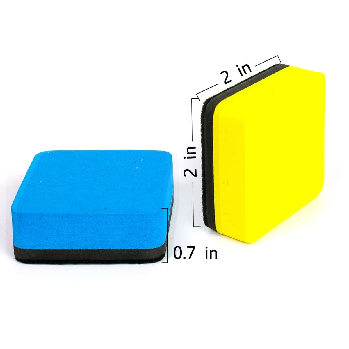 LOCONHA Dry Erase Markers, 48 Pack Magnetic Whiteboard & Chalkboard Cleaners, Small Magnetic Erasers thumbnail 2
