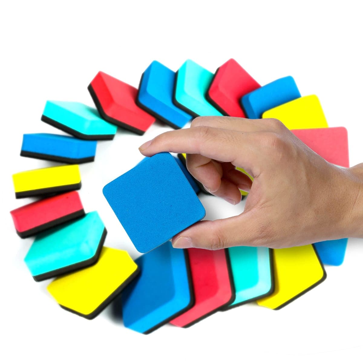 LOCONHA Dry Erase Markers, 48 Pack Magnetic Whiteboard & Chalkboard Cleaners, Small Magnetic Erasers thumbnail 4