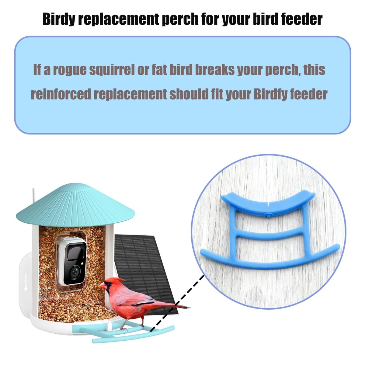 Perch for Smart Bird Feeder, Accessories Compatible with Bird Feeder Camera thumbnail 2