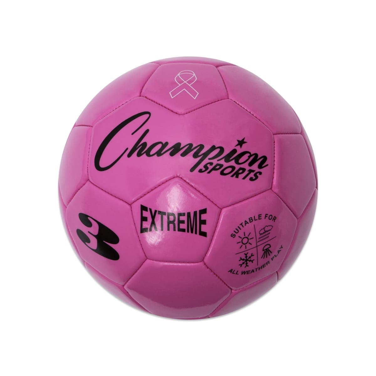 Champion Sports Extreme Series Soccer Ball, Size 3 - Youth League, All Weather, Soft Touch, Maximum Air Retention - Kick Balls for Kids Under 8 - Competitive and Recreational Futbol Games, Pink — image 1