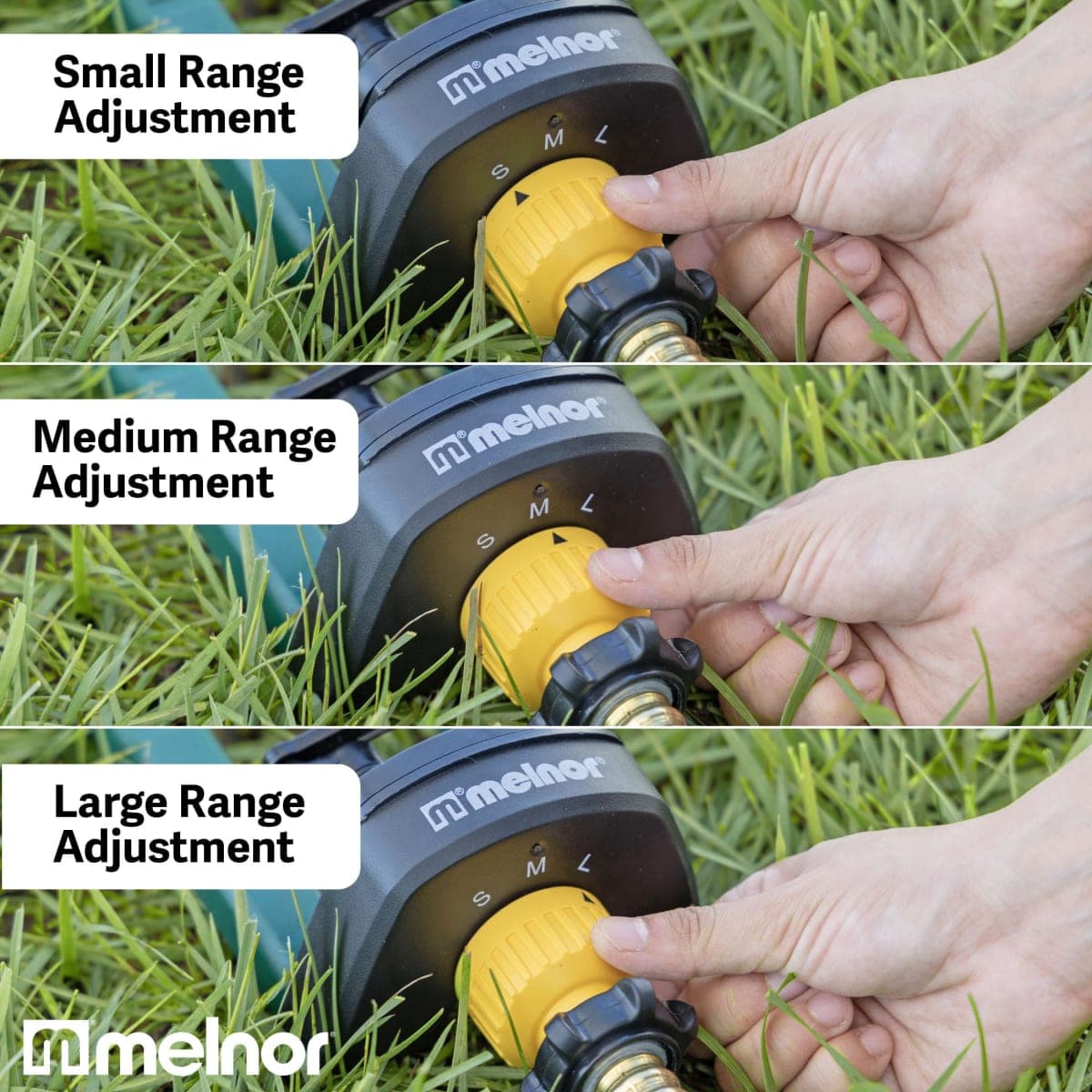Melnor 65151AMZ Oscillating Sprinkler with 15 Precision Nozzles and QuickConnects thumbnail 2