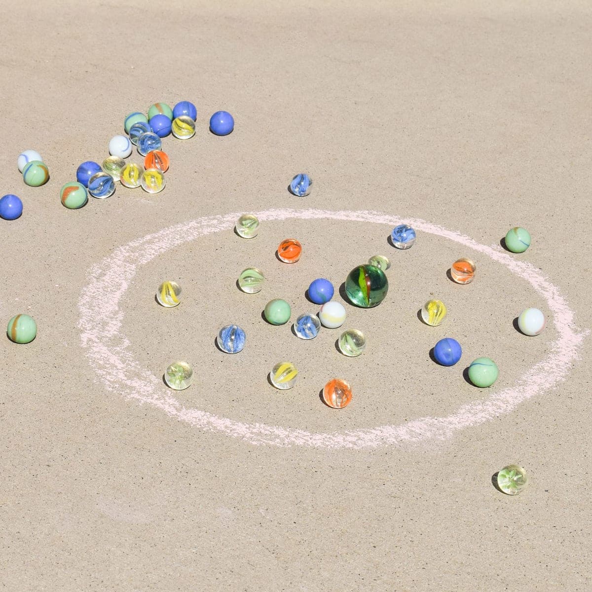 50 Piece Marbles - Colorful Glass Marble for Kids Games | 49 Players and 1 Shooter thumbnail 2