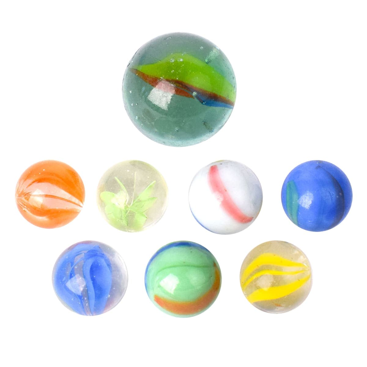 50 Piece Marbles - Colorful Glass Marble for Kids Games | 49 Players and 1 Shooter thumbnail 3