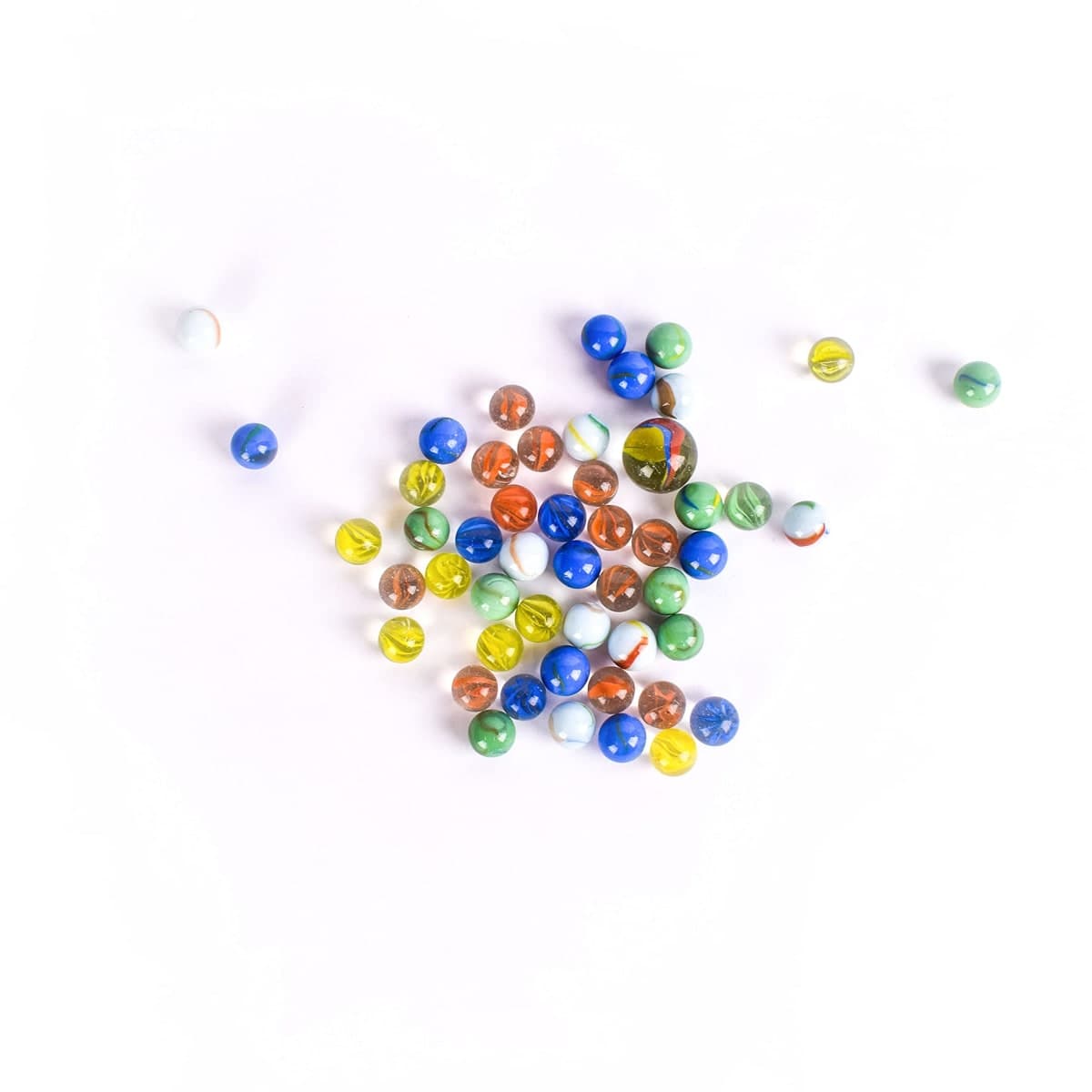 50 Piece Marbles - Colorful Glass Marble for Kids Games | 49 Players and 1 Shooter thumbnail 4