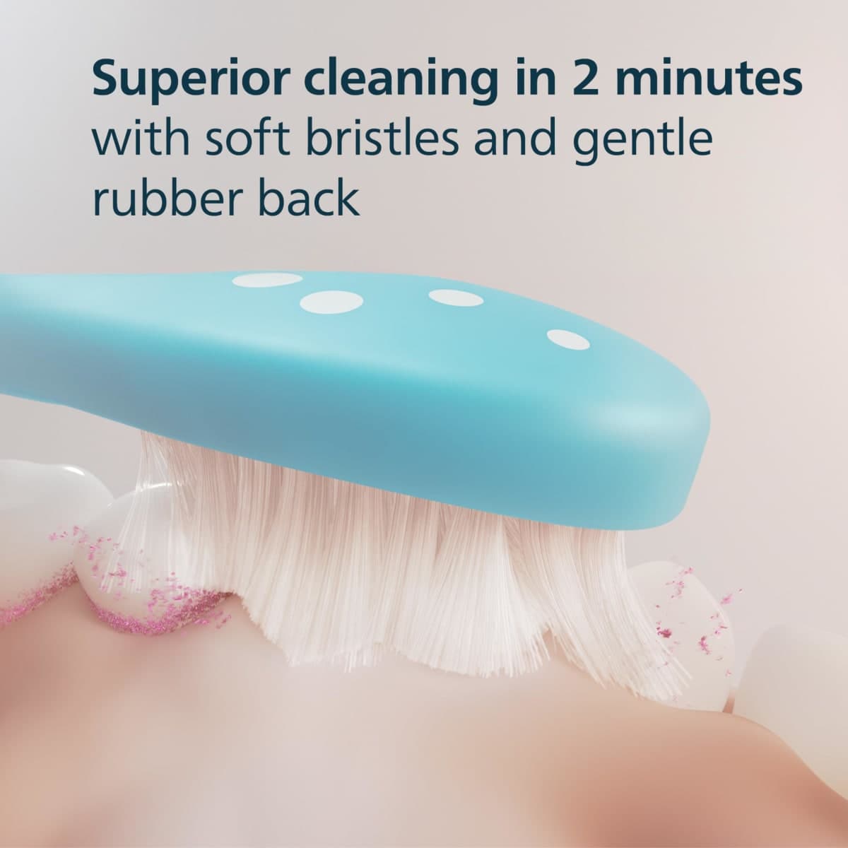 Philips Sonicare for Kids 7+ Genuine Replacement Toothbrush Heads, 2 Brush Heads, Turquoise and White, Standard, HX6042/94 thumbnail 3