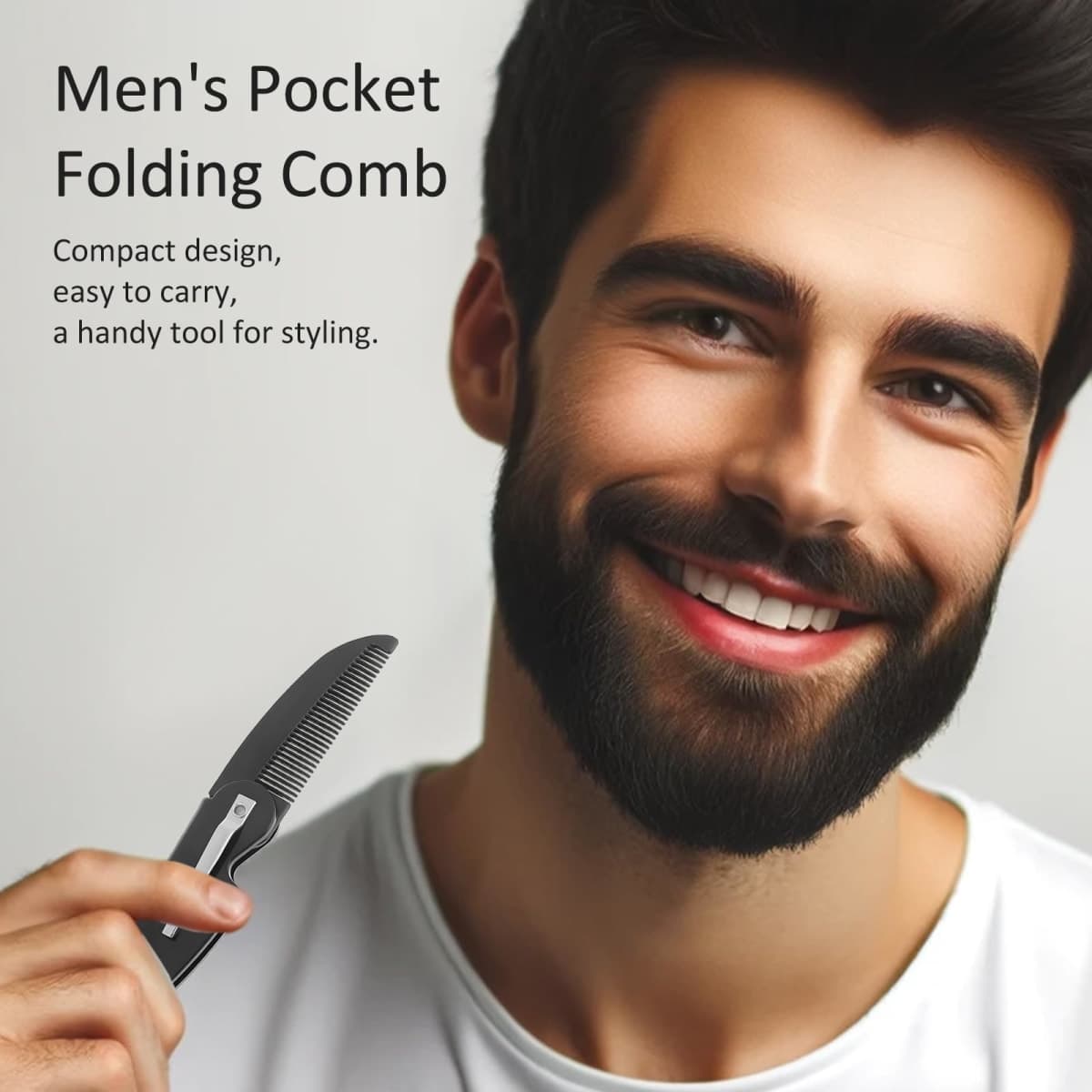 4-Pack Handmade Sawcut Mustache Comb, Best Pocket Folding Comb for Moustaches and Short Beards thumbnail 3
