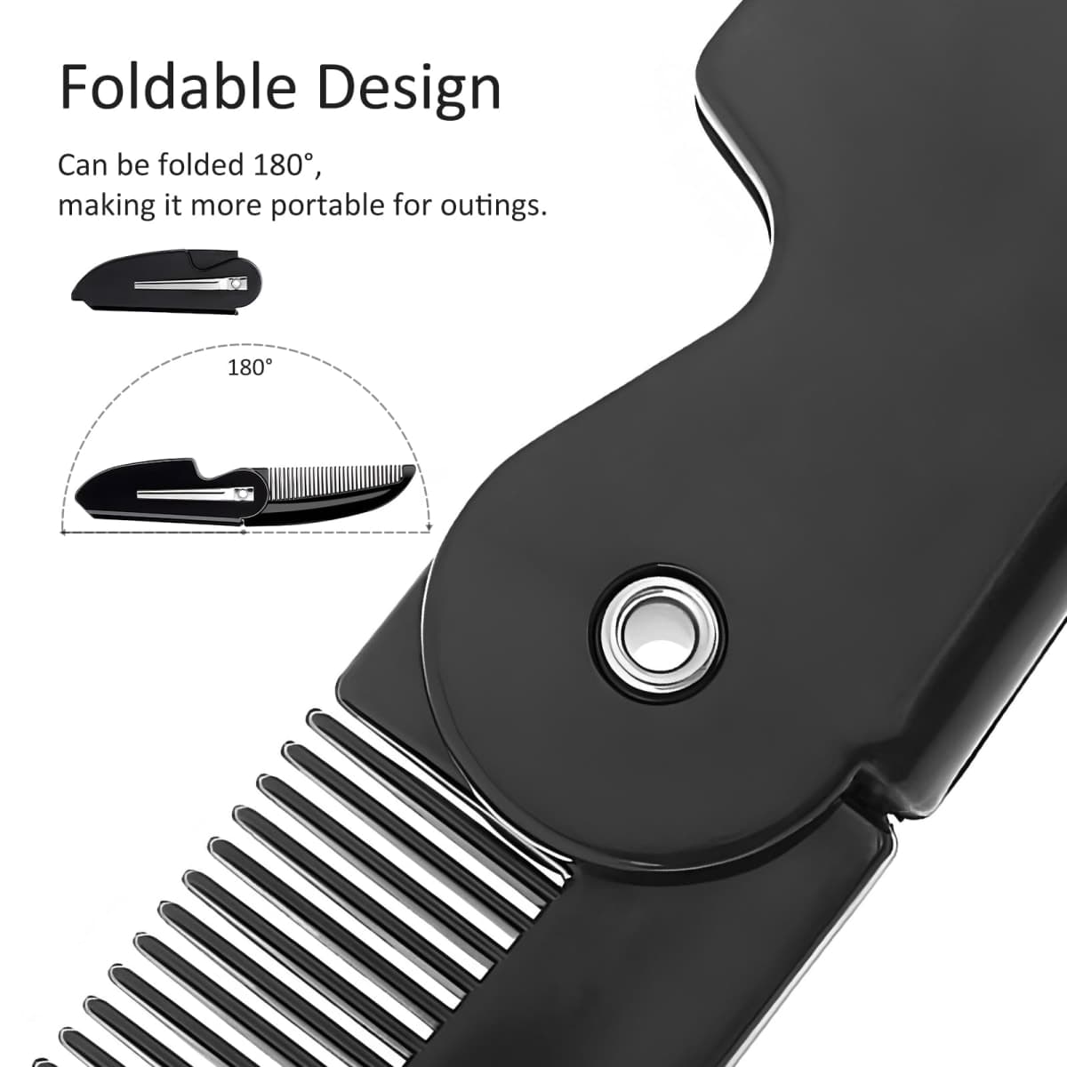 4-Pack Handmade Sawcut Mustache Comb, Best Pocket Folding Comb for Moustaches and Short Beards thumbnail 4