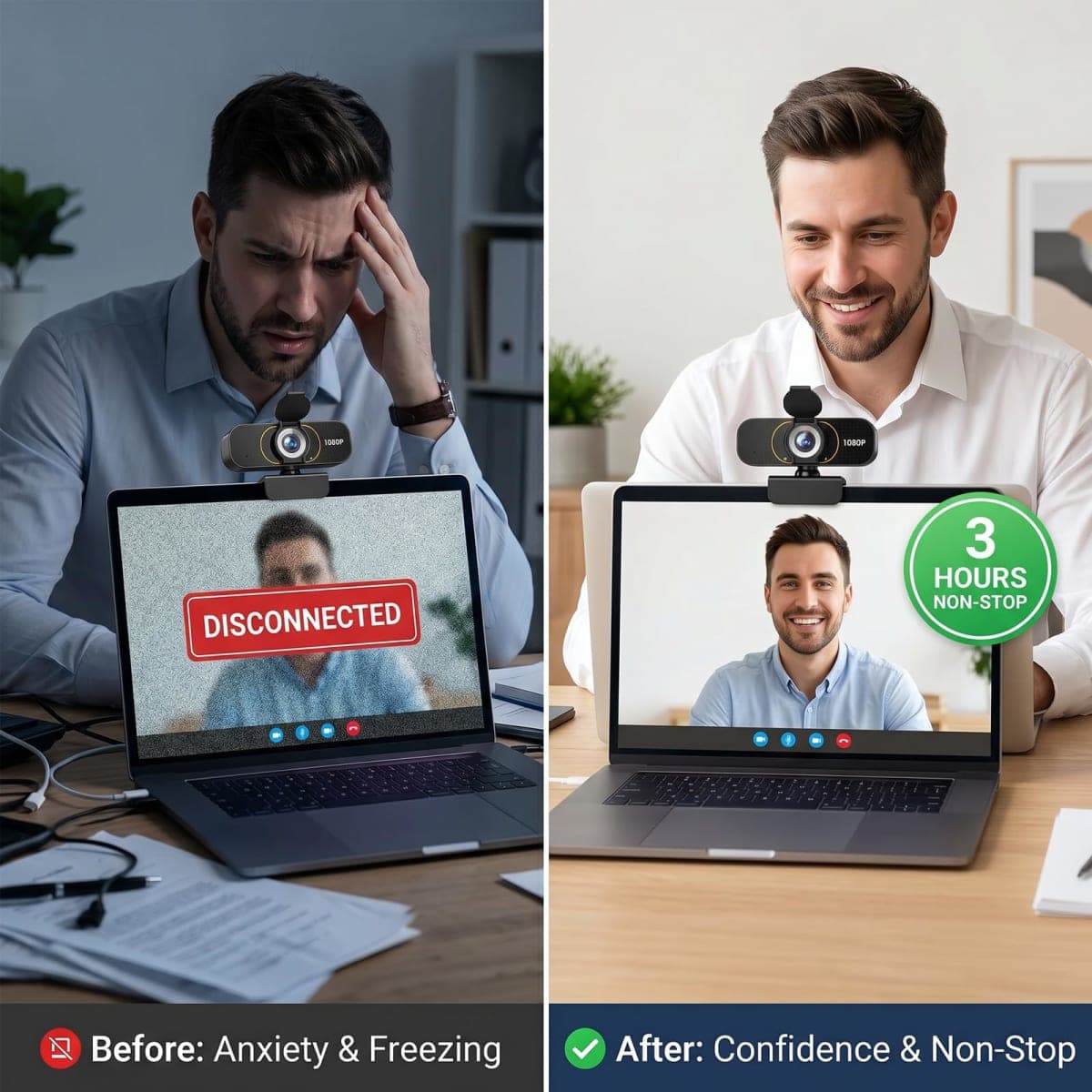weishin 1080P Webcam for PC & Laptop with Microphone — Stay Connected thumbnail 3