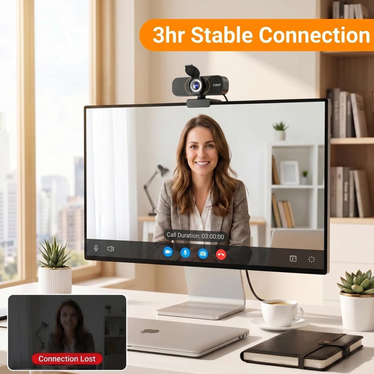 weishin 1080P Webcam for PC & Laptop with Microphone — Stay Connected thumbnail 4