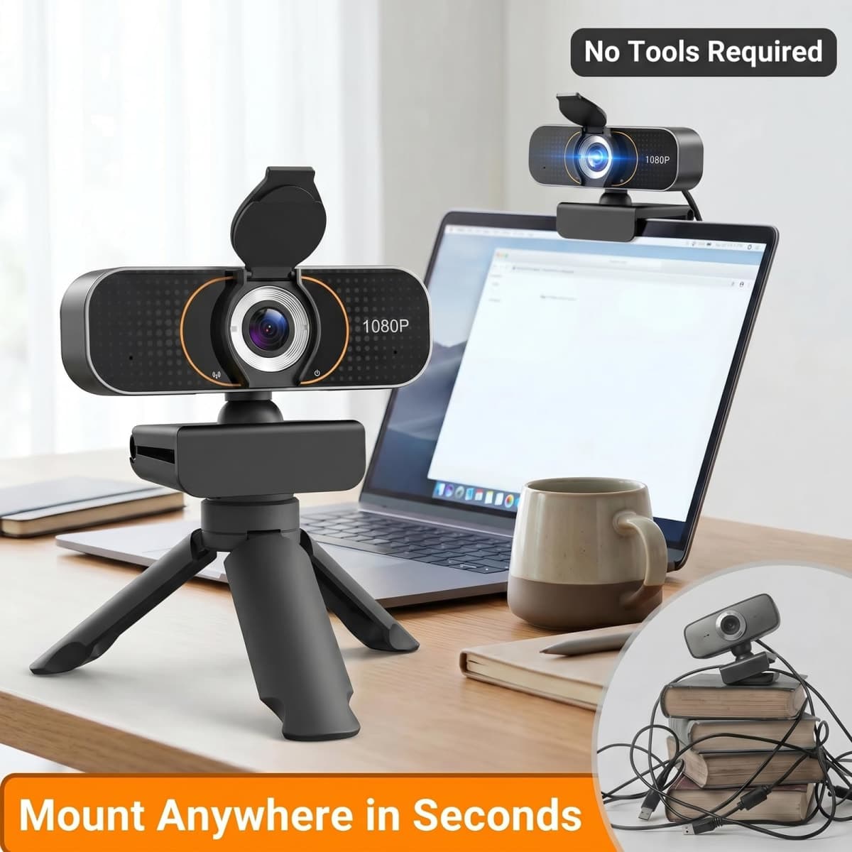 weishin 1080P Webcam for PC & Laptop with Microphone — Stay Connected thumbnail 5