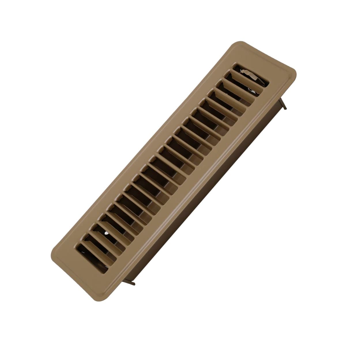 Howeall 2" x 10" Floor Register - Heavy Duty Steel Walkable Floor Vents - Easy Adjust Air Supply Lever - Vent Covers for Home (Brown) — image 1