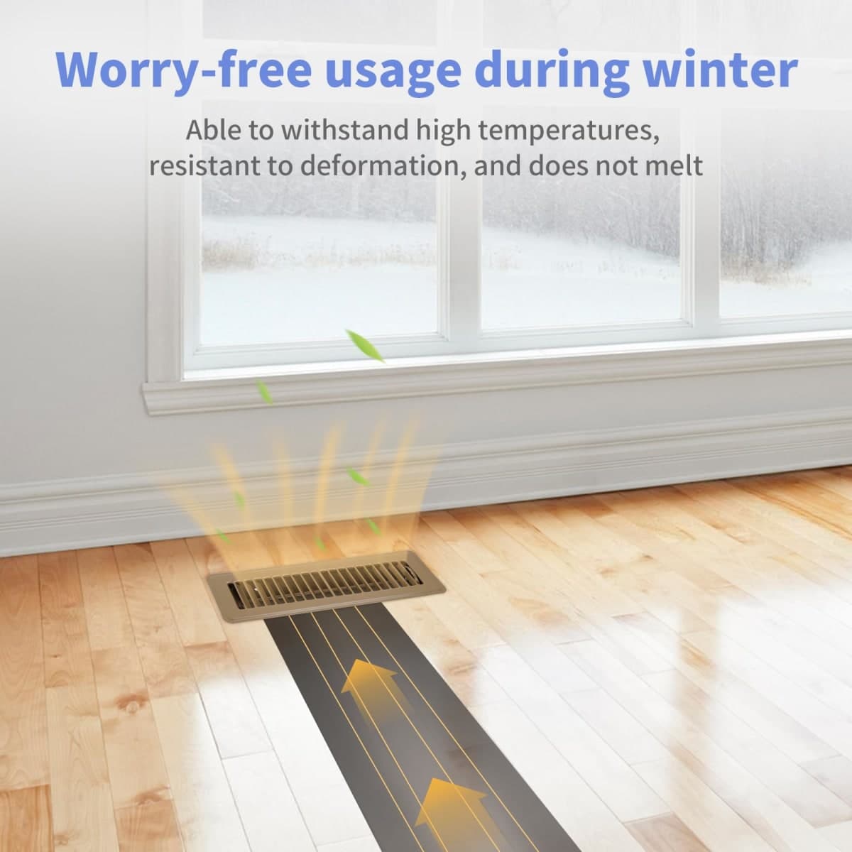 Howeall 2" x 10" Floor Register - Heavy Duty Steel Walkable Floor Vents - Easy Adjust Air Supply Lever - Vent Covers for Home (Brown) thumbnail 5