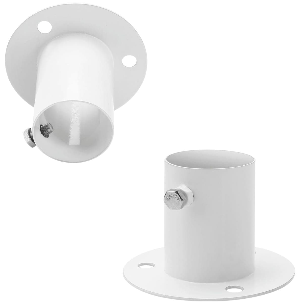 2 Pack Pool Ladder Brackets Deck Flanges, for Above Ground Pool Ladder 1.5" Also for Handrails Closet Rod Flange (Stainless Steel) — image 1