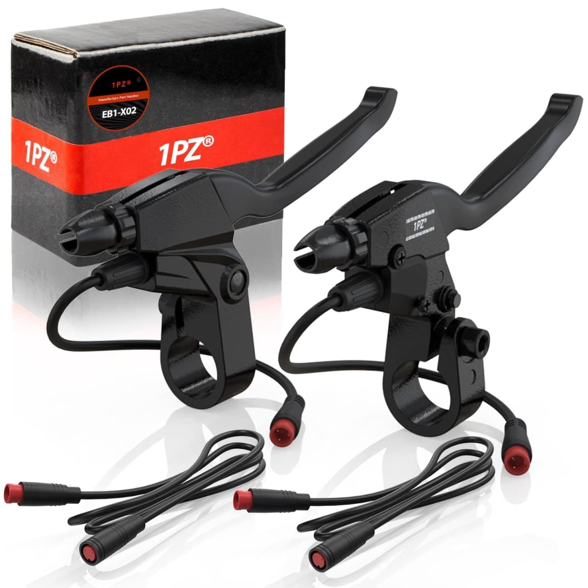 1PZ EB1-X02 Durable Waterproof 2 pin Connector 2 Wires Left & Right Electronic Brake Lever Accessories for Electric Bicycle E-Bike Scooter (1 Pair) — image 1