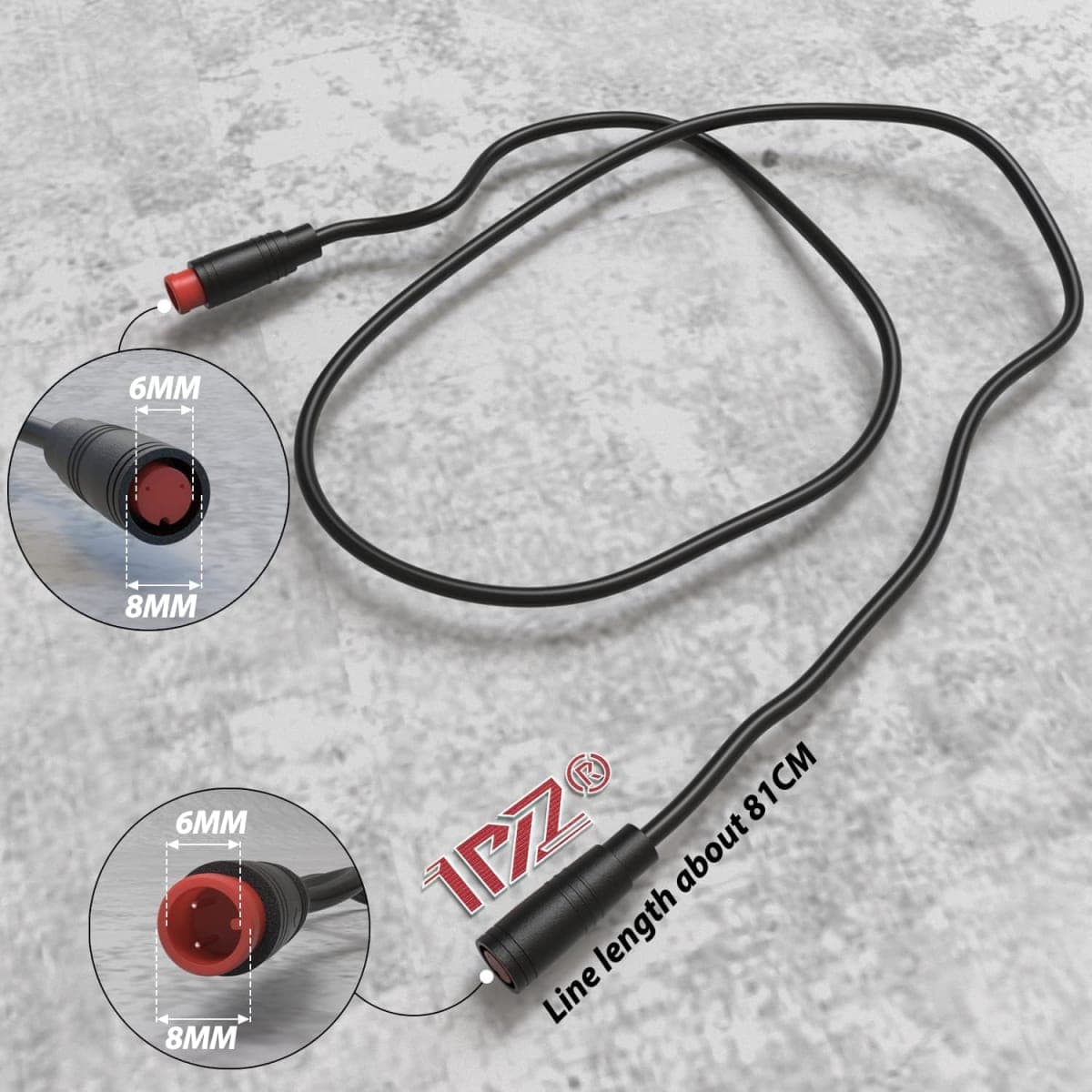 1PZ EB1-X02 Durable Waterproof 2 pin Connector 2 Wires Left & Right Electronic Brake Lever Accessories for Electric Bicycle E-Bike Scooter (1 Pair) thumbnail 3