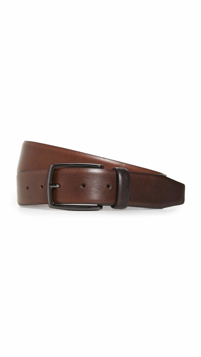 BOSS Men's Celie Italian Leather Belt, Chestnut, 36 — image 1
