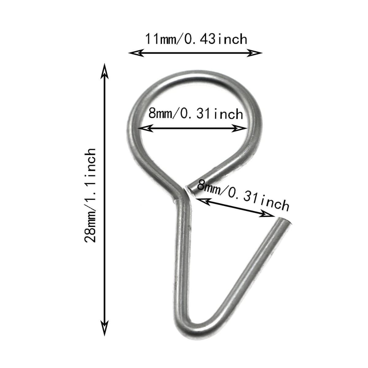 Maxmoral Car Seat Cover Hooks 50pcs Steel Vehicle Seat Pad Fixing Hanger Metal Hooks Car Seat Cover Part, Silver Tone thumbnail 4