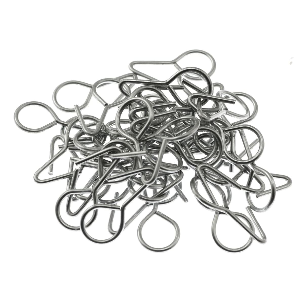 Maxmoral Car Seat Cover Hooks 50pcs Steel Vehicle Seat Pad Fixing Hanger Metal Hooks Car Seat Cover Part, Silver Tone thumbnail 5