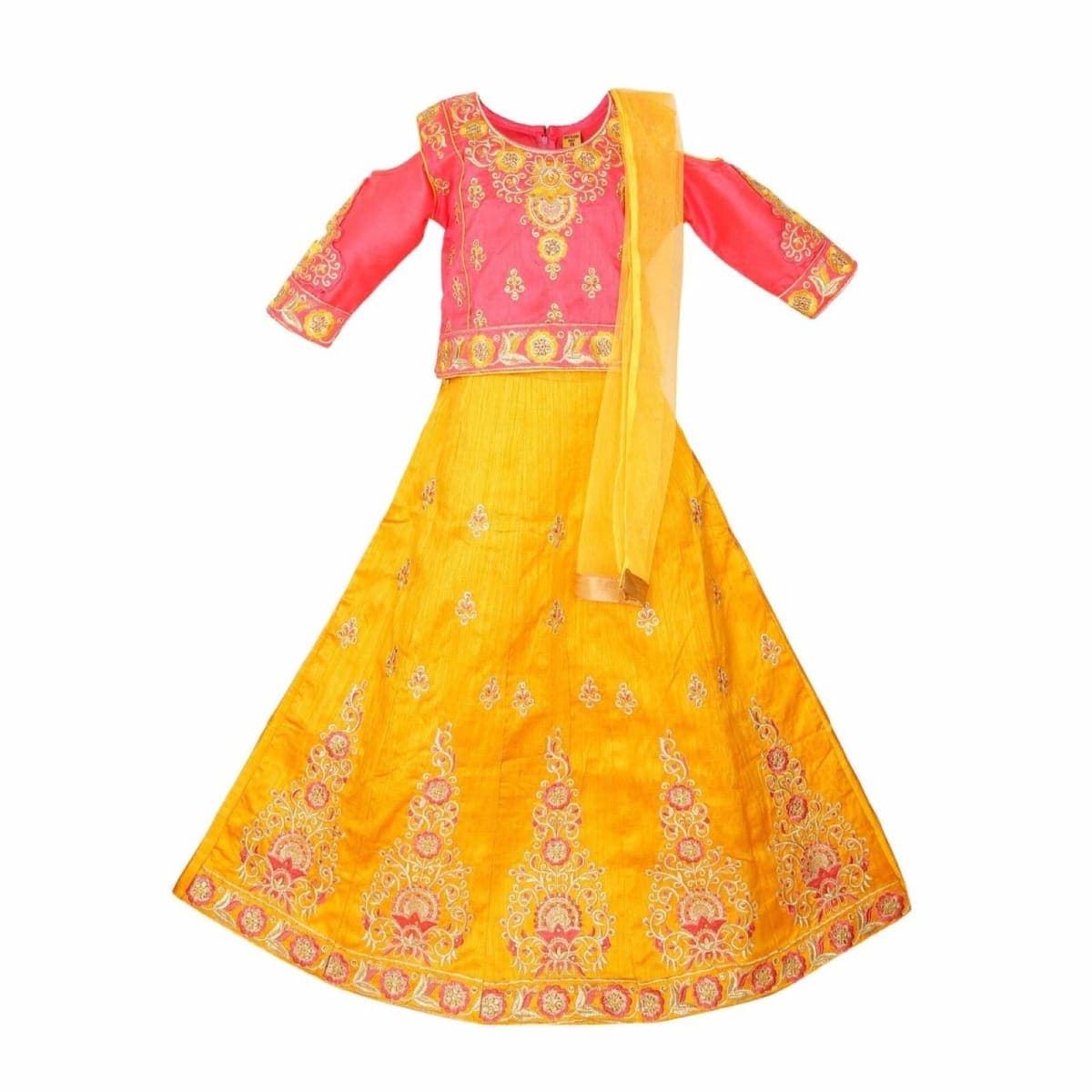 Ashwini Girls Skirt Top (Yellow, 9-10 Years) — image 1