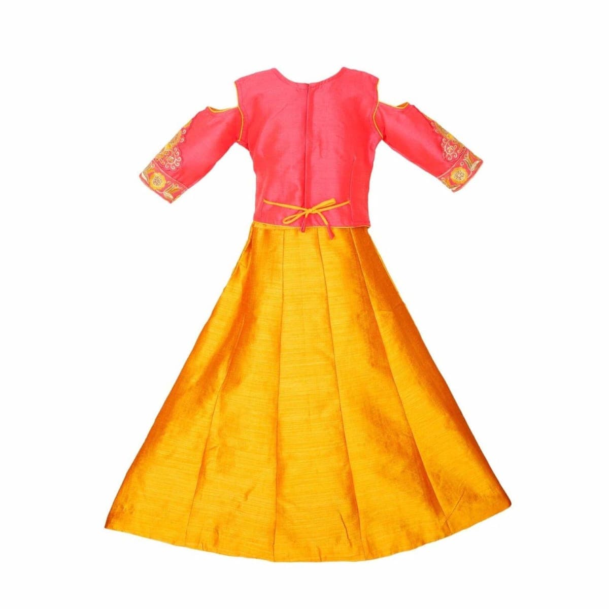 Ashwini Girls Skirt Top (Yellow, 9-10 Years) thumbnail 3