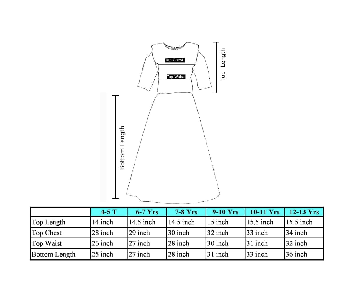 Ashwini Girls Skirt Top (Yellow, 9-10 Years) thumbnail 5