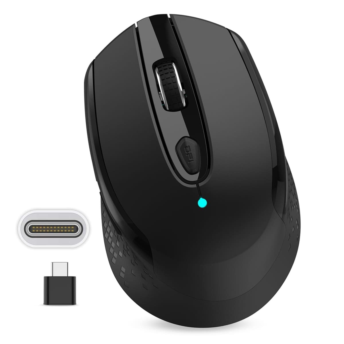 RaceGT Type C Wireless Computer Mouse, 2.4G Silent Cordless Mouse for Laptop, USB C Mouse with 6 Buttons and 3 Adjustable DPI for Laptop, Deskbtop, MacBook, PC — image 1