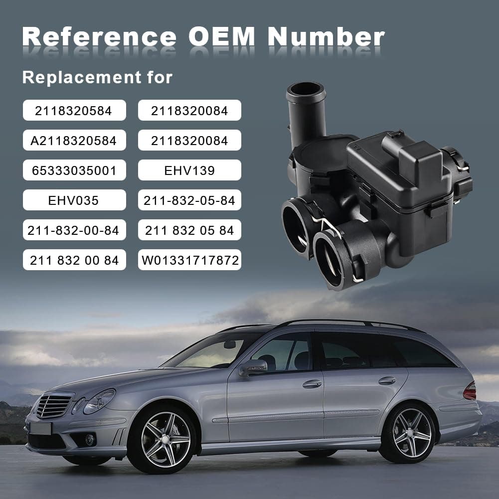 JDMON Heater Control Valve Compatible with Mercedes Benz 2003 2004 2005 2006 2007 2008 2009 W211 W219 E320 E500 CLK320 CLK350 CLS500 E63 E550 Replace 2118320584 2118320084 A2118320584 thumbnail 2
