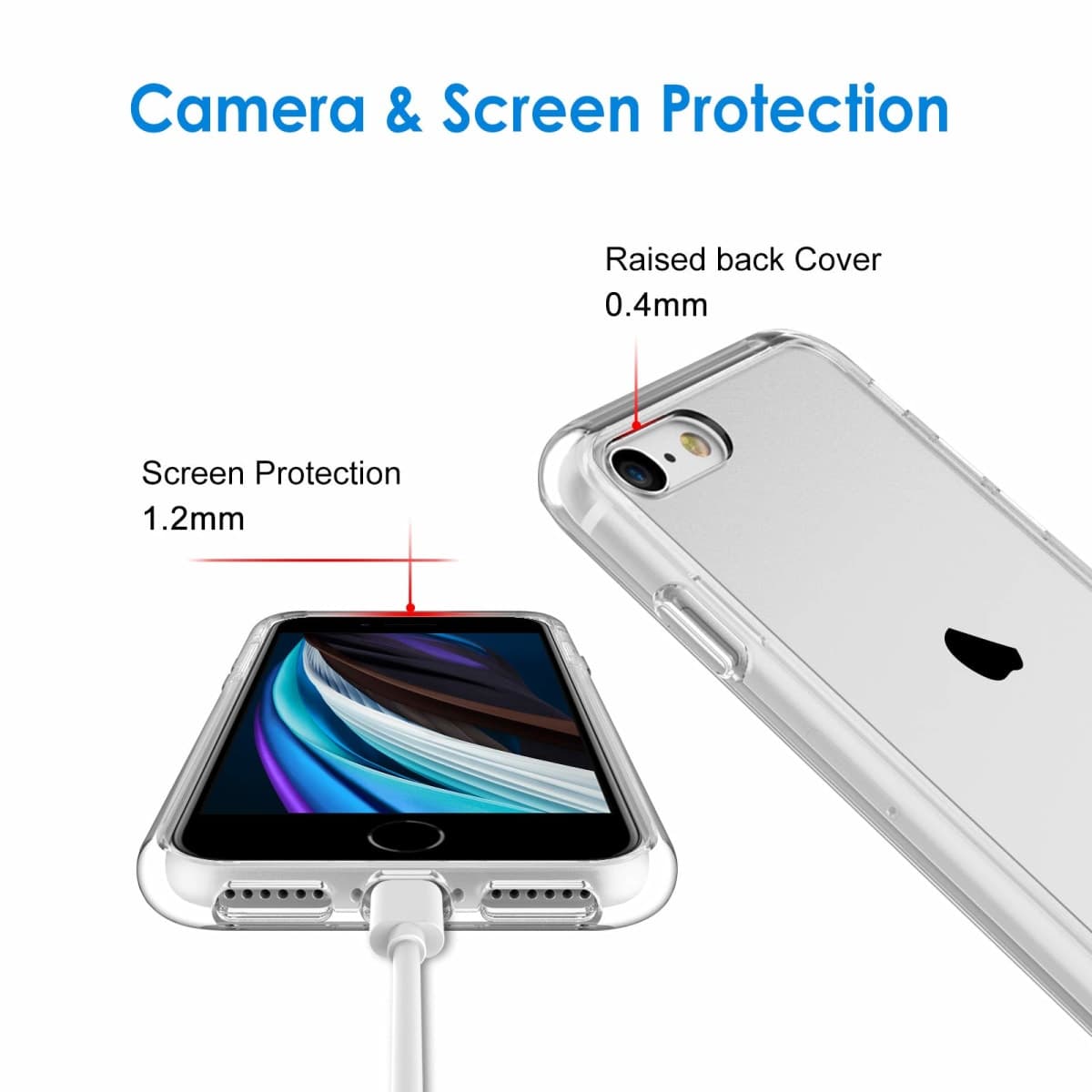 JETech Case for iPhone SE 3/2 (2022/2020 Edition), iPhone 8 and iPhone 7, 4.7-Inch, Non-Yellowing Shockproof Phone Bumper Cover, Anti-Scratch Clear Back (Clear) thumbnail 5