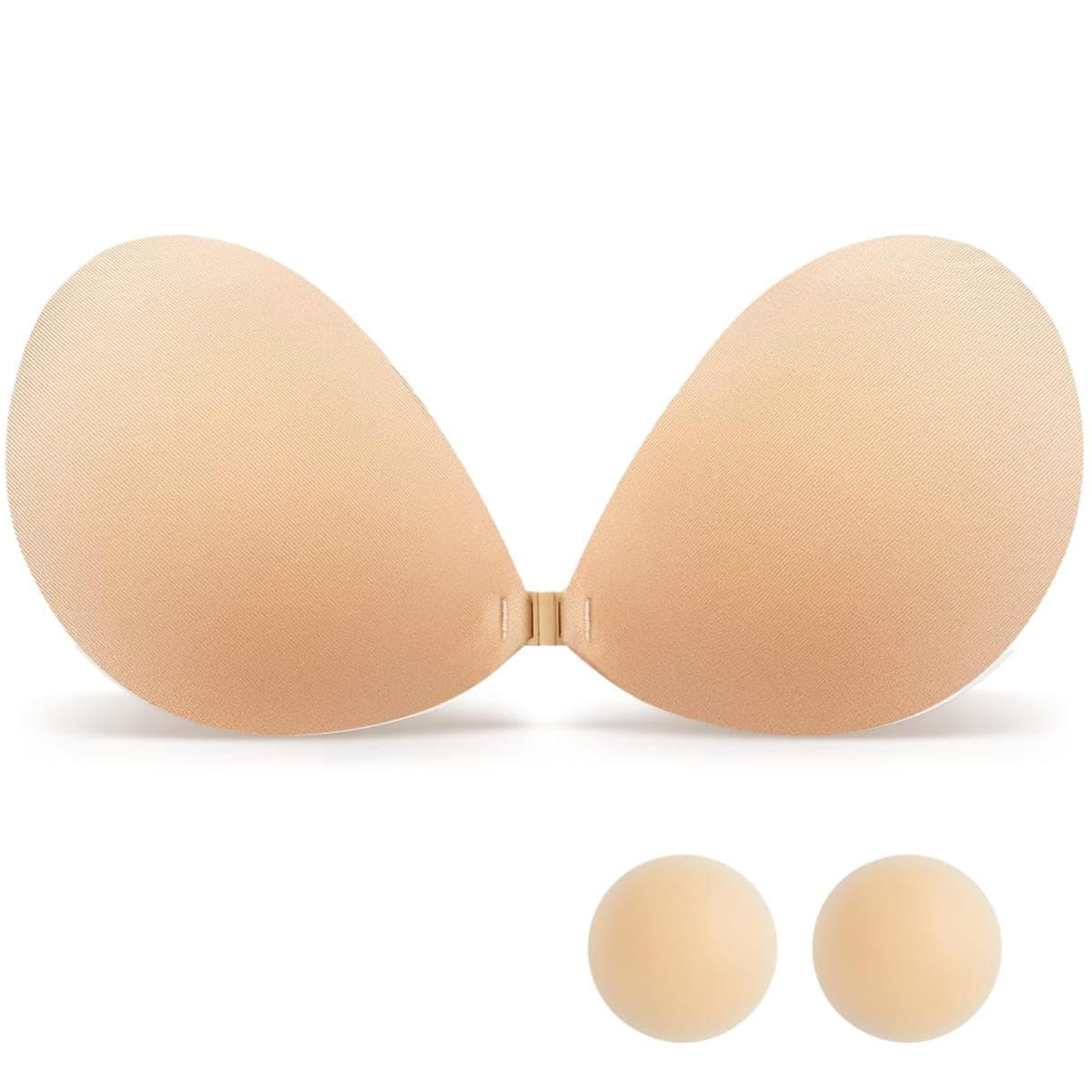 candyfouse Sticky Strapless Reusable Push Up Bra for Women, Nude, 30A — image 1