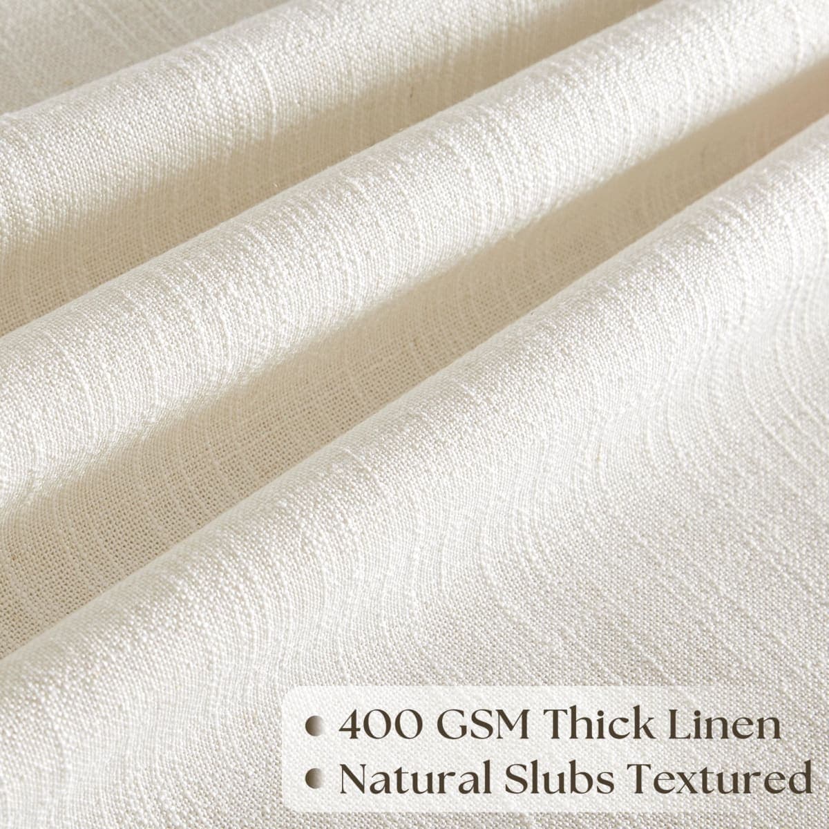 Pinch Pleated Linen 102 Inch Curtains 70 Inch Width for Living Room Divider Light Filtering Ivory Beige Extra Wide Patio Curtains Sliding Door Balcony Floor to Ceiling Window Natural 1 Panel 70x102 thumbnail 2
