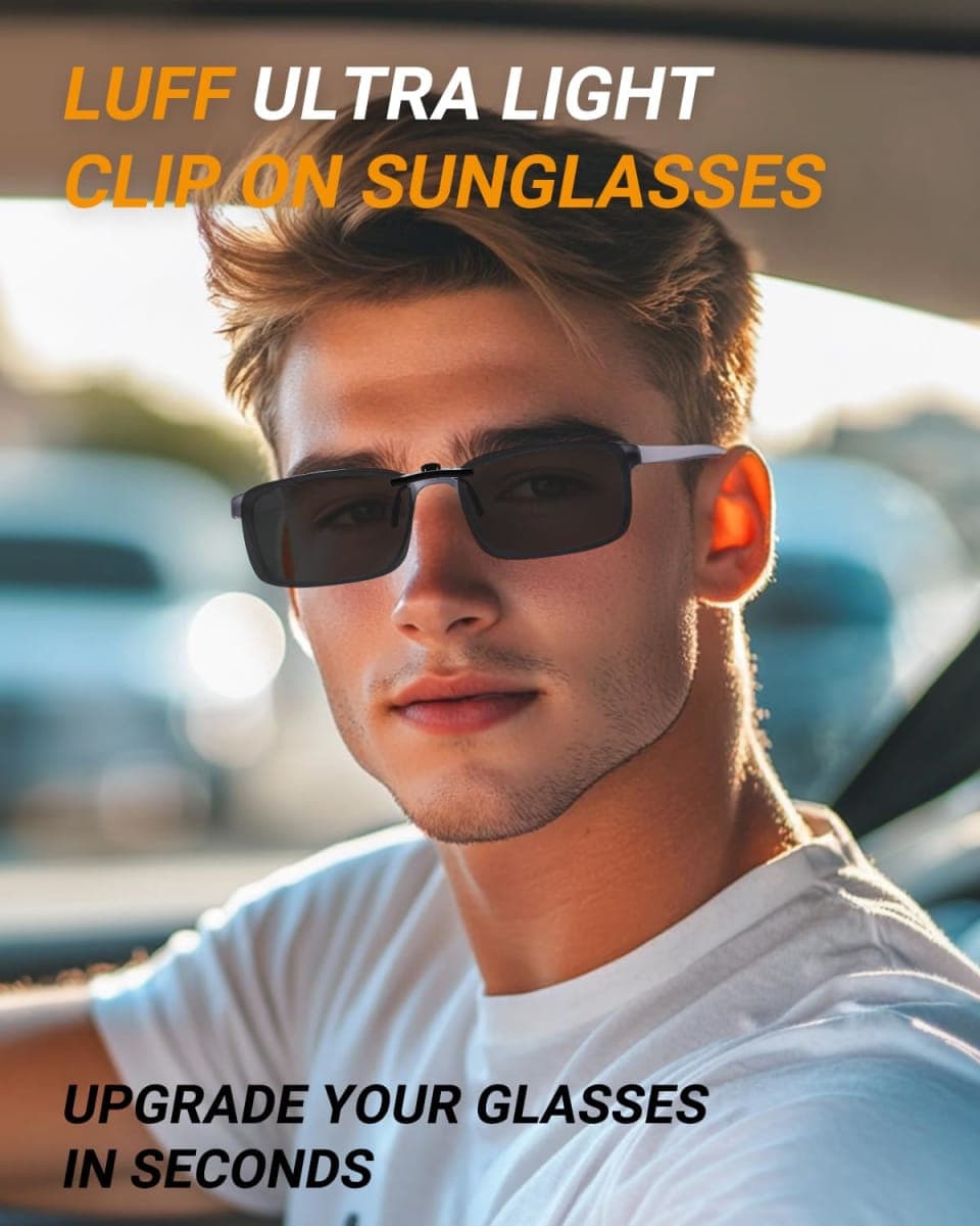 Polarized Unisex Clip on Sunglasses for Myopia Glasses Outdoor/Driving/Fishing (Dark Grey) thumbnail 2