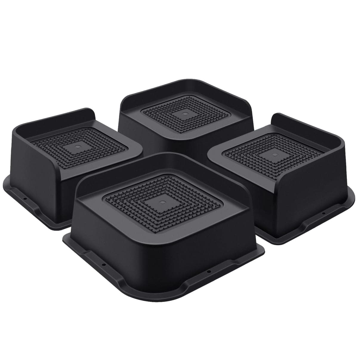 ANNKUT Bed Risers 2 Inch Heavy Duty, Furniture Risers for Bed Desk Table Sofa Couch Lifts to 2in、3in、4in、6in and 8in， Support up to 5000 Lbs(4 Pack Black) — image 1