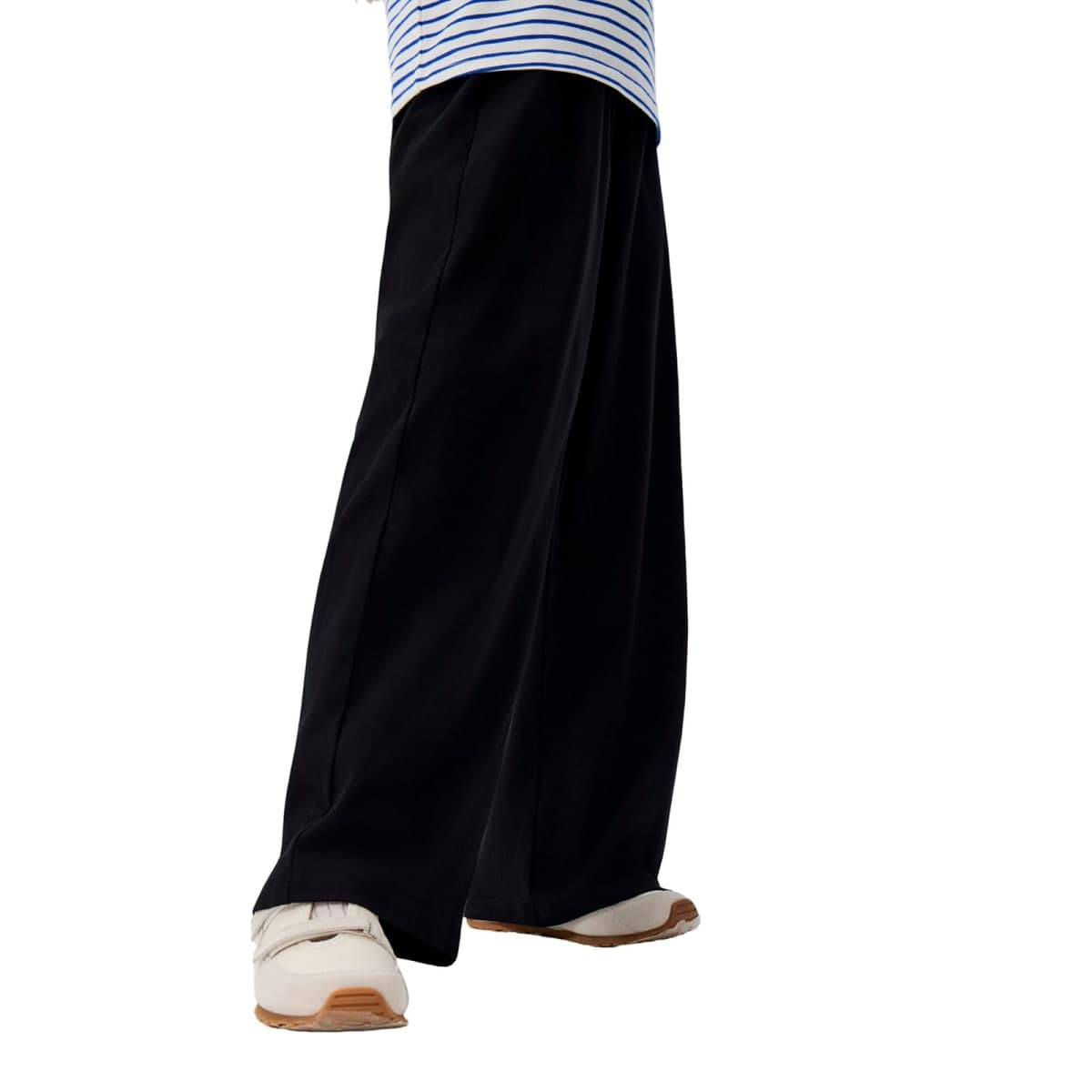 MIANZHI Wide Pants, Kids, Girls, Summer, Girls, Long Pants, Children, Easy Chin, Cool Pants, 47.2-63.0 inches (120-160 cm), Cotton, Black, 150 thumbnail 2