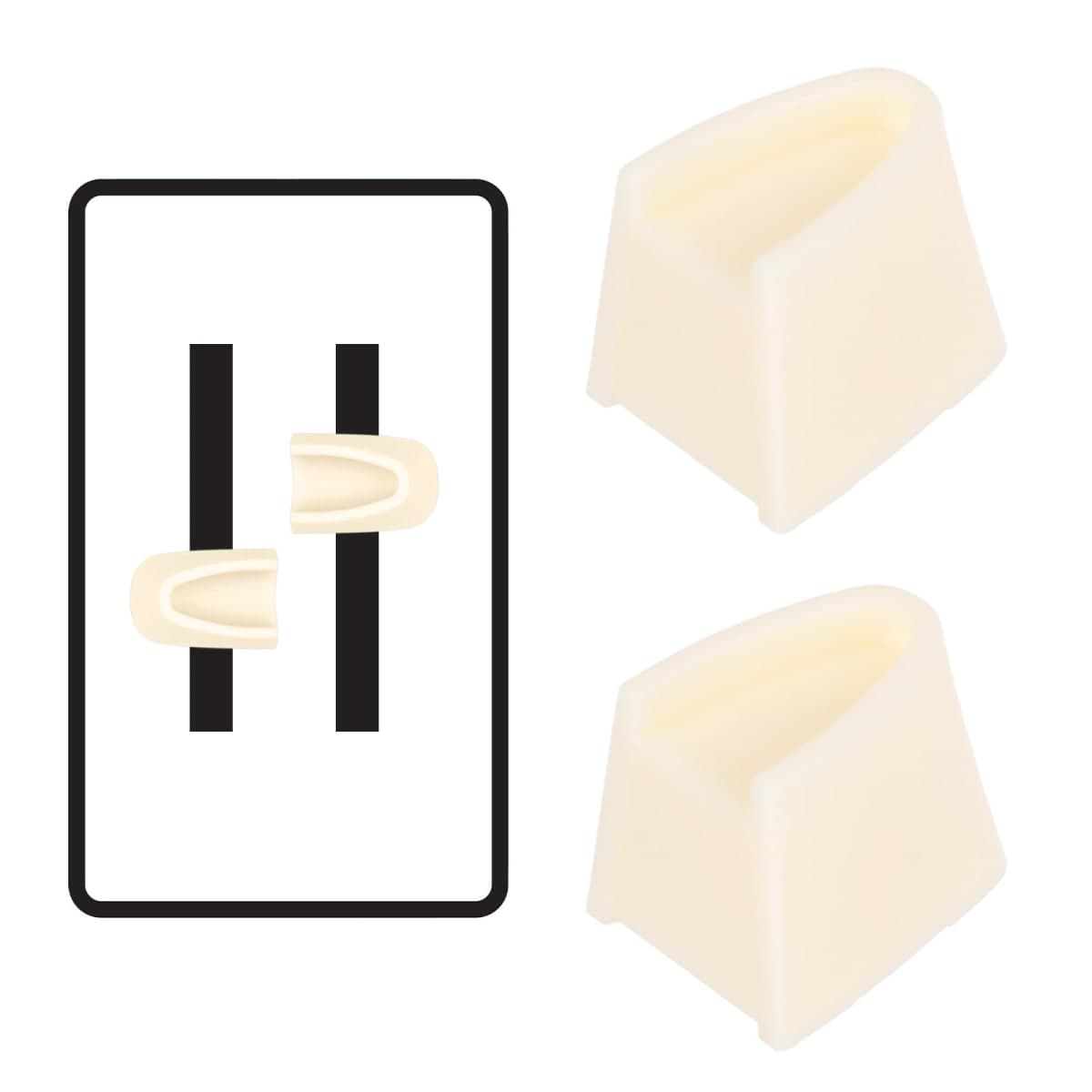 2pcs Dimmer Switch Knob Replacement, Ceiling Wall Fan Control Slider Knobs, Light Switch Button Replacement Compatible with Lutron Skylark for Fan Speed & Dimmable LED Control (Beige) — image 1