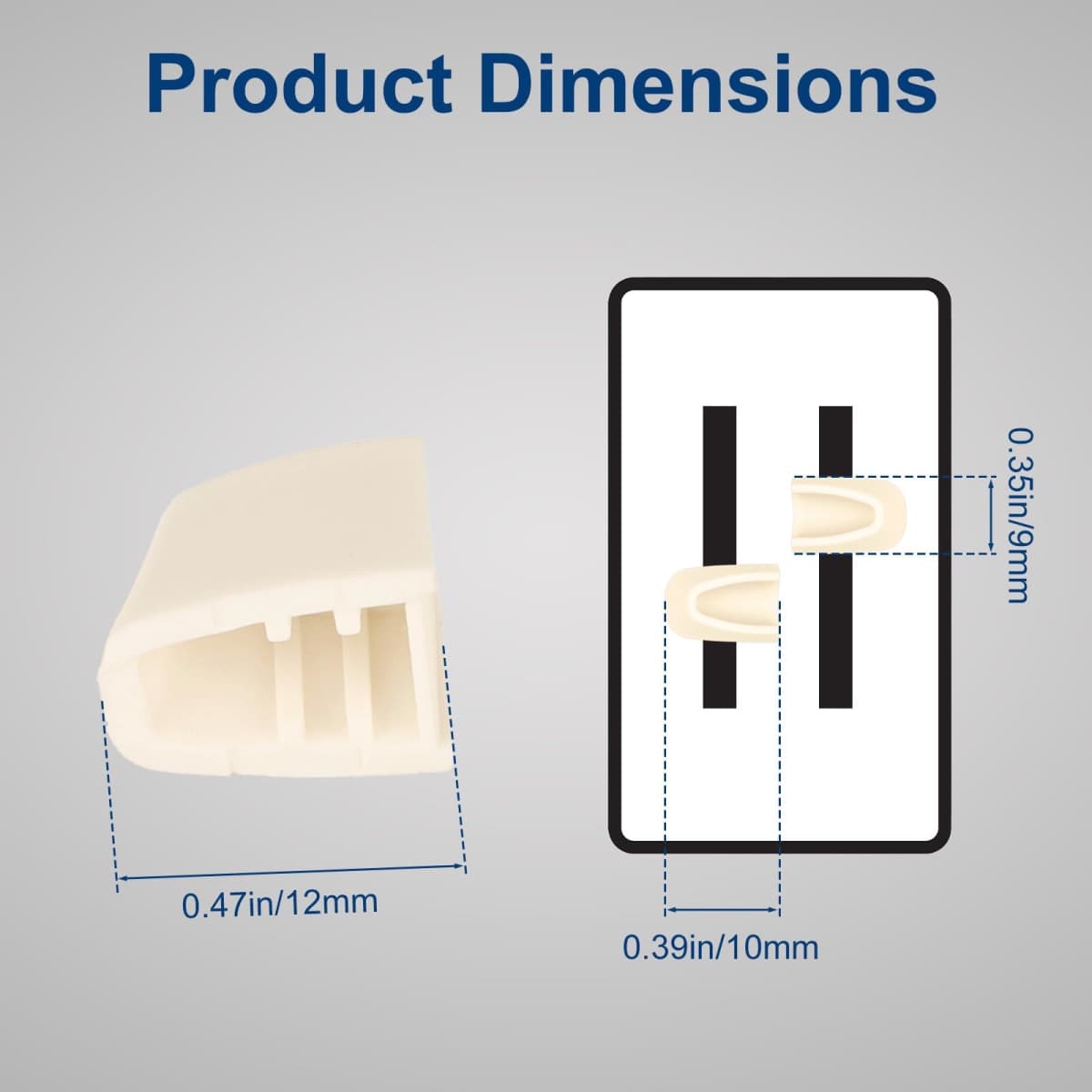 2pcs Dimmer Switch Knob Replacement, Ceiling Wall Fan Control Slider Knobs, Light Switch Button Replacement Compatible with Lutron Skylark for Fan Speed & Dimmable LED Control (Beige) thumbnail 2