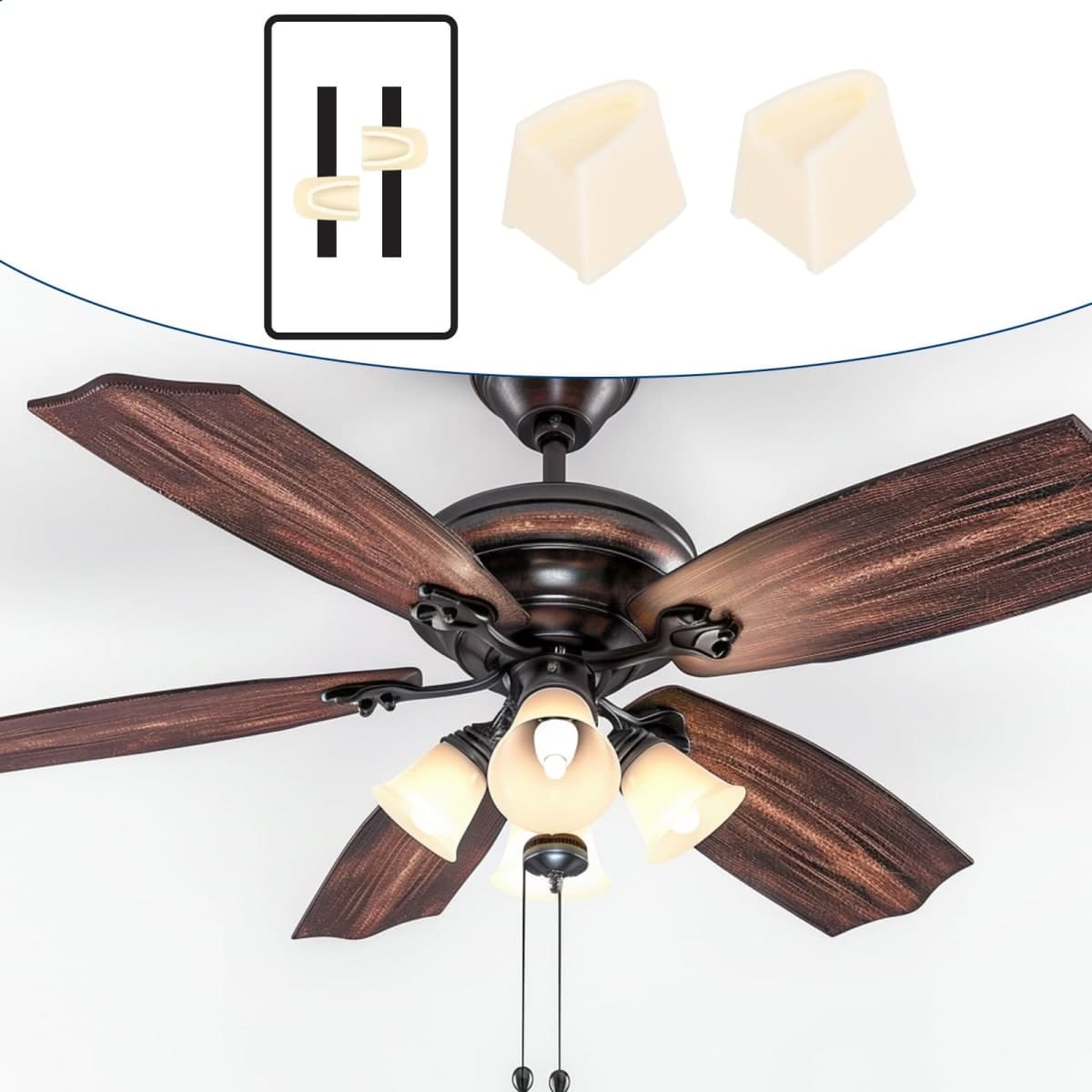 2pcs Dimmer Switch Knob Replacement, Ceiling Wall Fan Control Slider Knobs, Light Switch Button Replacement Compatible with Lutron Skylark for Fan Speed & Dimmable LED Control (Beige) thumbnail 4